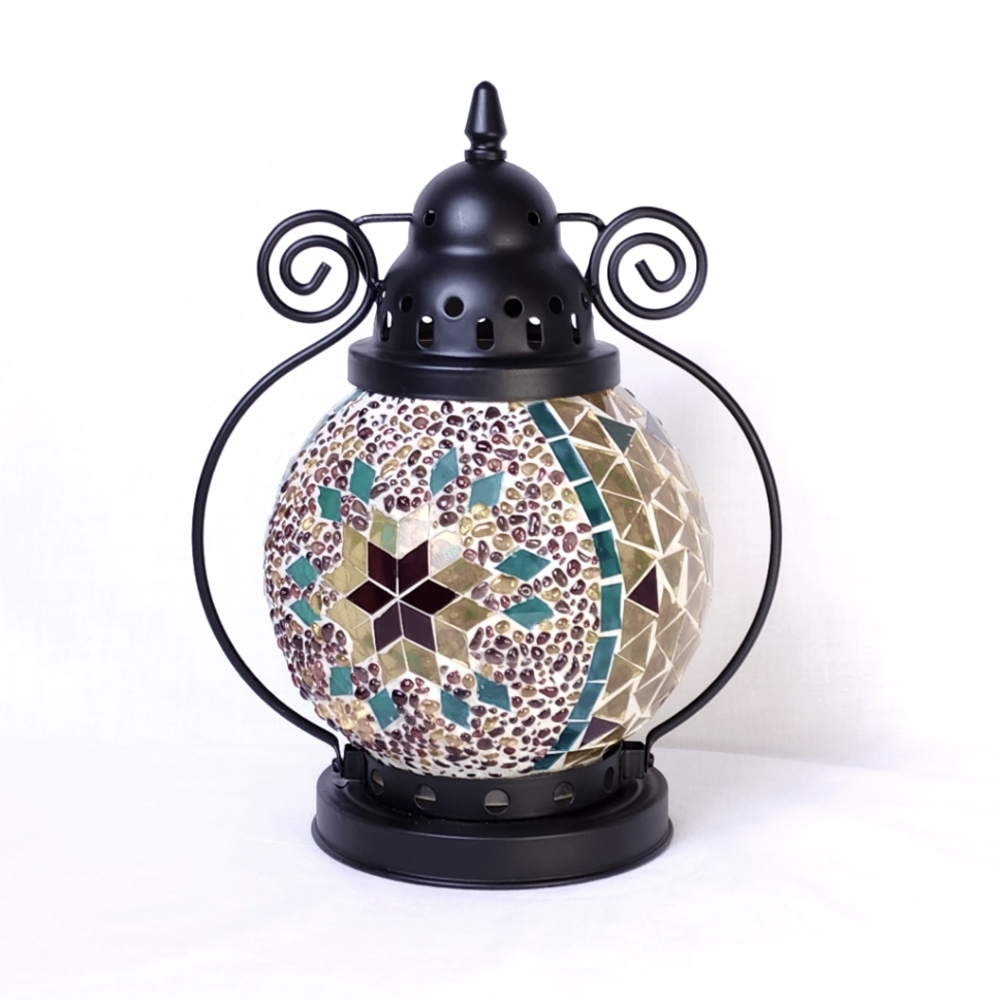 Mosaic Glass Lantern Tea Light Candle Holder from Pier 1